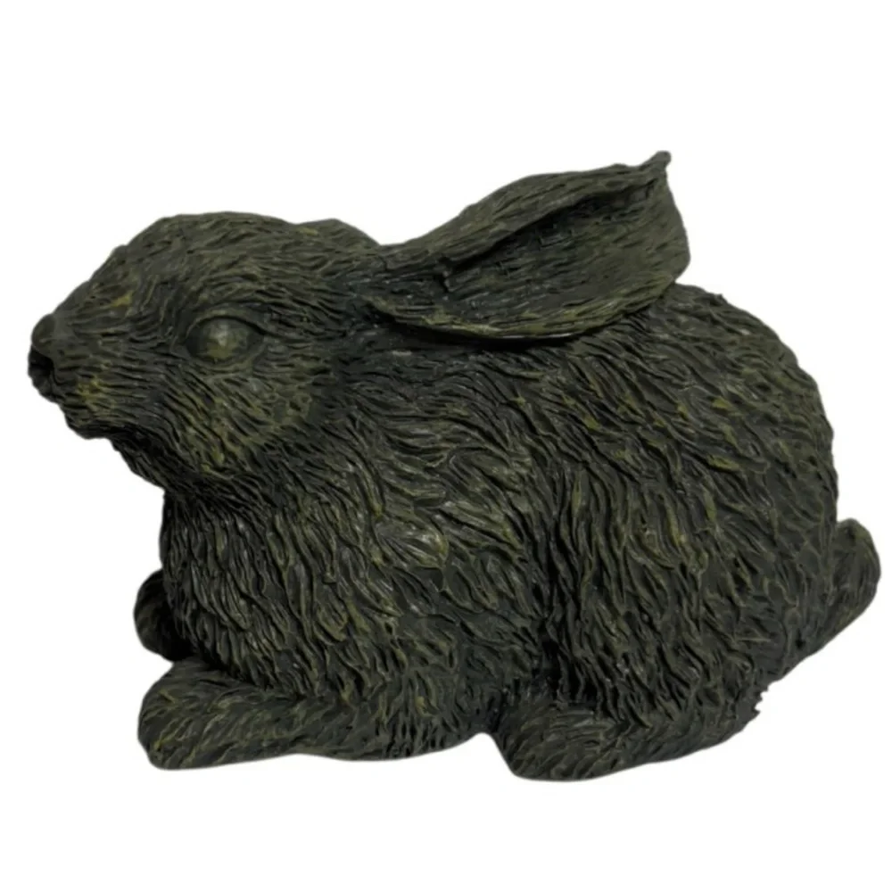 Rabbit Statue Figurine Indoor Outdoor Resin Garden Patio Decor Bunny Home Decor